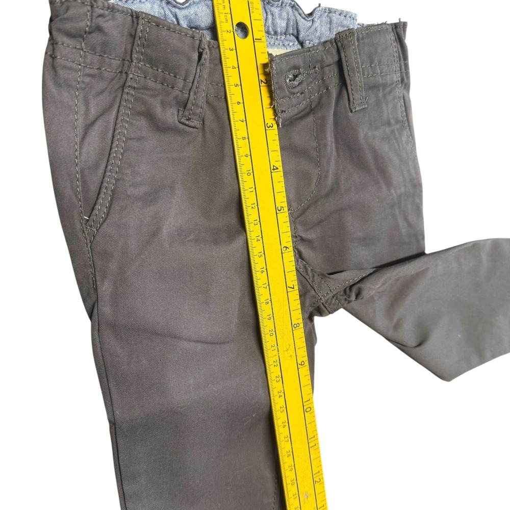 OshKosh B'gosh Baby Boys Gray Twill Pants Elastic Waist Button Closure Size 12M - Picture 9 of 12